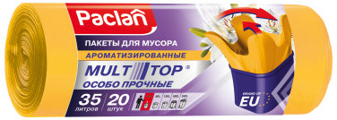 Пакеты для мусора Paclan Multitop Aroma 35 л, 20 шт.