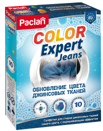 Салфетки для обновления цвета при стирке синего Paclan Color Expert, 10 шт.