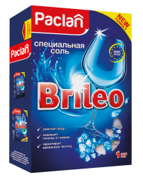 Специальная соль для посудомоечных машин Paclan Brileo, 1 кг