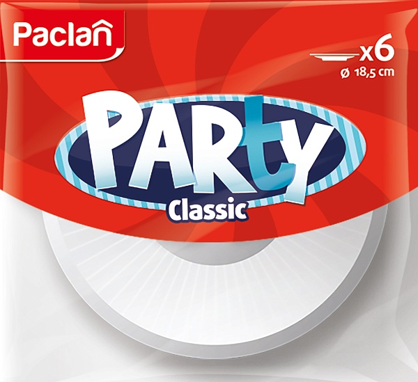 Тарелки пластиковые глубокие Paclan Party Сlassic, 18,5 см, 6 шт.