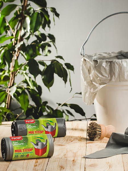 Пакеты для мусора Paclan for nature Multitop 35 л, 30 шт.