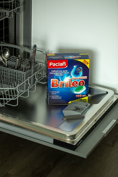 Таблетки для посудомоечных машин Paclan Brileo Classic, 110 шт.