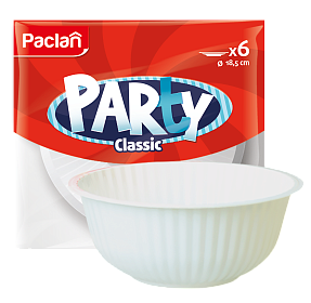 Тарелки пластиковые глубокие Paclan Party Сlassic, 18,5 см, 6 шт.