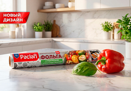 Алюминиевая фольга с тиснением Paclan 8 м в обновленном дизайне