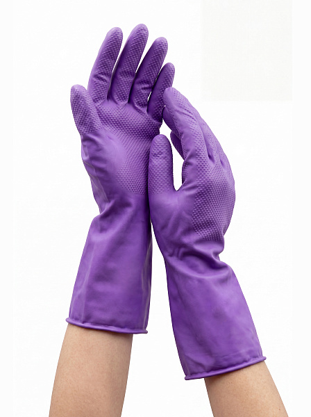 Перчатки нитриловые двусторонние фиолетовые Paclan S, M, L, 4 шт._NEW