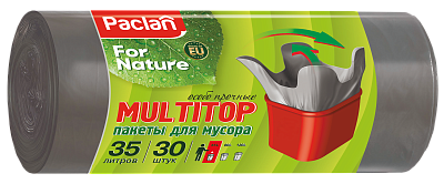 Пакеты для мусора Paclan for nature Multitop 35 л, 30 шт.