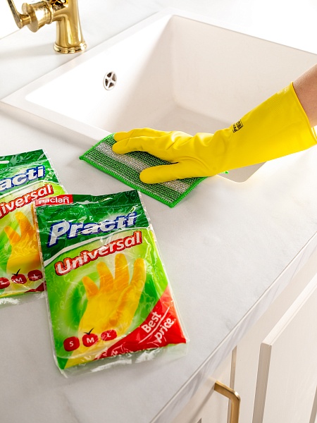 Перчатки резиновые Paclan Practi Universal, S, M, L, 1 пара