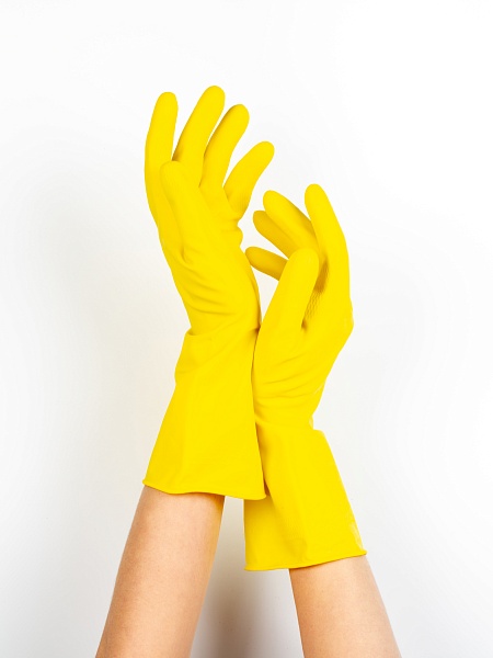 Перчатки резиновые Paclan Practi Lemon Aroma, S, M, L, 1 пара