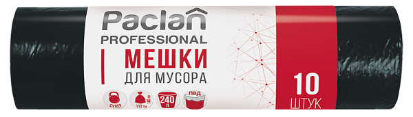 Пакеты для мусора ДЛЯ ПРОФЕССИОНАЛОВ Супер 240 л, 10 шт.